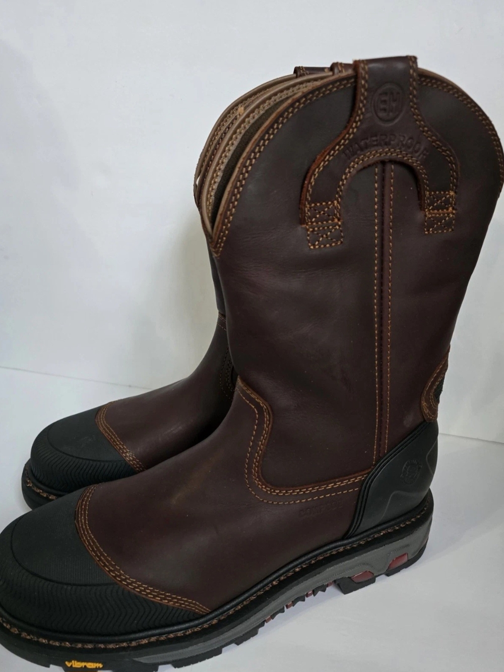 Justin Warhawk Original Work Boots Waterproof Composite Round Toe Work 13D New